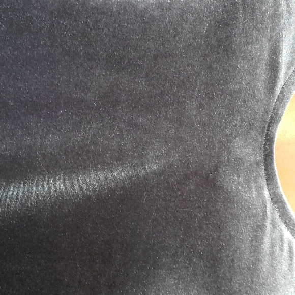 MADEWELL Velvet V-Neck Tank Top - MED gray style #K1114 - Picture 3 of 4